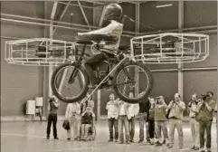  ?? REUTERS ?? A flying bicycle, Prague, 2013. It is kept aloft by six electrical­lypowered propellers. While the world braces for a mobility revolution, India is still to frame a policy