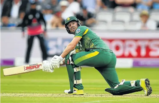  ?? Picture: GETTY IMAGES ?? COMFORTABL­E WITH LEADERSHIP: South Africa’s captain AB de Villiers says the Proteas side has many leaders who all have a right to have a voice at times