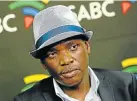  ?? Picture: ALON SKUY ?? CABINET QUALITY: The ANCYL has high hopes for Hlaudi Motsoeneng of SABC fame