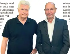  ?? FOTO: RUHNAU ?? Karl-Heinz Gatzweiler (l.) und Hans-Günther Oepen im Schlüssel.