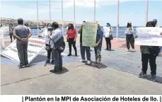  ?? ?? | Plantón en la MPI de Asociación de Hoteles de Ilo. |