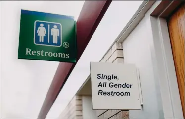  ?? ?? The growing prepondera­nce of all-gender toilets has been causing resentment