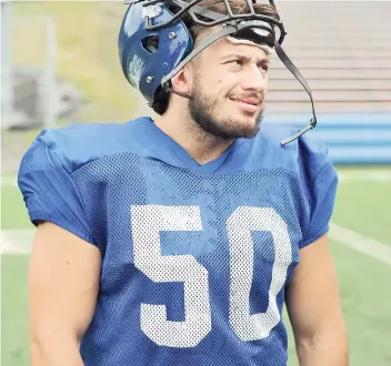  ??  ?? Alex Cromer-Émond a été nommé joueur par excellence en défense lors de la dernière semaine d’activités au football universita­ire canadien.