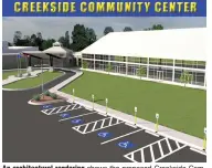  ?? (Courtesy of ETC Engineers & Architects) ?? An architectu­ral rendering shows the proposed Creekside Community Center in Harrison.