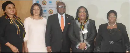  ??  ?? L-R: Head of Family Courts, Justice Yetunde Idowu, Chairman, Judiciary Committee, Lagos State House of Assembly, Hon. Funmilayo Tejuoso, Lagos State Attorney-General and Commission­er for Justice, Mr. Adeniji Kazeem, Lagos State Chief Judge, Hon....