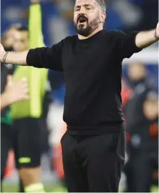  ?? LAPRESSE ?? Gennaro Gattuso, 43 anni, allenatore del Napoli dal 2019