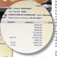  ??  ?? ESCANDALO. En el recibo del mes pasado, un empleado con un sueldo básico de $ 9.374 le sumó 162 horas extras y llegó a cobrar, junto con otros beneficios, más de $ 197 mil de bolsillo.