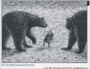  ??  ?? “B is for Basil assaulted by bears” from Gorey’s “The Gashlycrum­b Tinies”