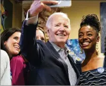  ?? STEPHANIE SCARBROUGH/AP ?? President Joe Biden mingles with supporters in Charleston, S.C., where he asserted that “Slavery was the cause of the Civil War” and some are trying to “turn a loss into a lie.”