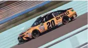  ?? GETTY IMAGES ?? Matt Kenseth, driver of the #20 DeWalt Hurricane Relief Toyota, practices for the Monster Energy NASCAR Cup Series Championsh­ip Ford EcoBoost 400 at Homestead-Miami Speedway on Saturday in Homestead, Florida.