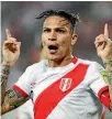  ?? REUTERS ?? Star Peru striker Paolo Guerrero will miss the match against the All Whites after failing a drugs test.