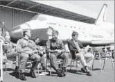 ?? Doug Pizac Associated Press ?? ‘A PIONEER’ Paul Weitz, who served on Skylab’s first crew in 1973, is second from right in this 1982 photo with fellow Challenger crew members in Palmdale.
