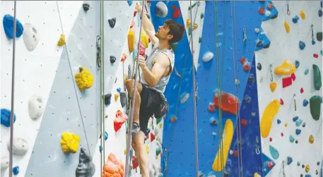  ?? THILO SCHMUELGEN/REUTERS ?? German sport climber Jan Hojer will compete at the Tokyo Games, which will feature a triathlon of climbing events.