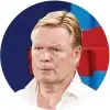  ??  ?? Ronald Koeman, 57 anni a Barcellona dal 19 agosto