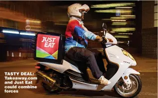  ??  ?? TASTY DEAL: Takeaway.com and Just Eat could combine forces