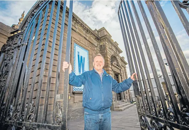  ??  ?? WARM WELCOME: Derek Souter is aiming for a May 17 opening for the beer garden at the St Roques Library site. Picture by Steve Macdougall.