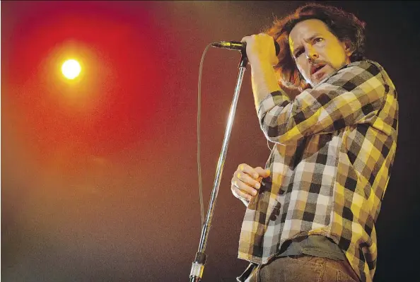  ?? PETER MCCABE ?? With the death last week of Chris Cornell, Eddie Vedder of Pearl Jam becomes the last grunge rocker standing.