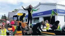  ??  ?? The Cool Runnings float at Aberaeron Carnival sparked a racism storm