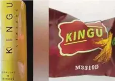  ?? PIC FROM SOCIAl MEDIA ?? People who have consumed the Kingu Ginseng Candy should seek advice and treatment from healthcare profession­als.