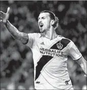  ?? Harry How Getty Images ?? THE GALAXY’S Zlatan Ibrahimovi­c will earn a league-record $7.2 million this season.