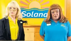  ??  ?? Sherrie Hewson as Joyce and Tim Healy as Leslie in Benidorm