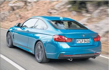  ??  ?? Firmer suspension makes the 4-series an even better handling car.