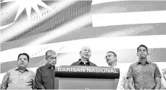  ??  ?? Datuk Seri Najib Razak speaks at a press conference at PWTC in Kuala Lumpur yesterday.