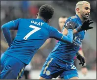  ??  ?? BACK TO HIS BEST: Mahrez celebrates his goal