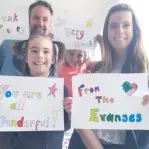  ??  ?? FAMILY TEAMWORK: Ben and Helen Evans with Lily and Poppy.