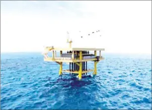  ?? SUPPLIED ?? A proposed platform that KrisEnergy plans to build in Cambodia’s offshore oil Block A in the Gulf of Thailand.