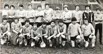  ??  ?? FORMATIVE MOMENTS: Colum McCann (top) at Clonkeen College, where as a pupil he spent many happy hours on the playing fields the Brothers plan to sell. Photo: Steve Humphreys. The Clonkeen GAA football team (above) in Croke Park in 1981. Colum is on the...