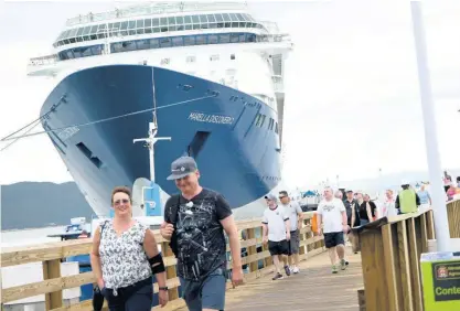  ?? FILE ?? Cruise ship passengers in Port Royal in January 2020.