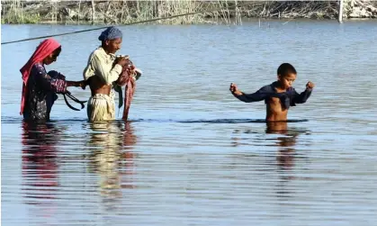  ?? Photograph: Rehan Khan/EPA ?? Loss and damage refers to the most disastrous impacts of climate breakdown, such as floods like those that recently hit Pakistan.