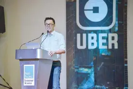 ??  ?? Uber Manila GM Laurence Cua.