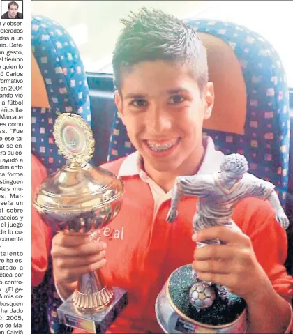  ??  ?? CRACK DESDE NIÑO. Mejor jugador de la ‘Finow Cup’ en Alemania con el Infantil B del Mallorca.