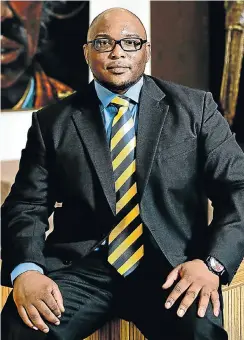  ?? Picture: Dan Levin ?? President Cyril Ramaphosa’s son Andile, whose nonprofit partnered with FNB in a project to supply Covid safety features to taxis.