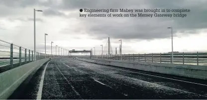  ??  ?? Engineerin­g firm Mabey was brought in to complete key elements of work on the Mersey Gateway bridge