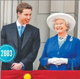  ?? ?? A relaxed William is ready for royal duty as he takes his place next to his grandmothe­r the Queen during Trooping The Colour.