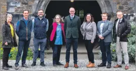  ?? ?? From left: Fiona van Aard, SLE; Torquhil Ian Campbell, the Duke of Argyll; Niall Macalister Hall, Torrisdale Castle Estate; Victoria Sumsion, Ardkinglas Estate manager; John Lamont MP; Mairi Macleod Coleman, SLE Highland chairperso­n; Stephen Young and Simon Ritchie, SLE.