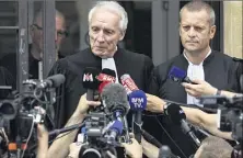  ?? (Photo AFP) ?? Les avocats de Murielle Bolle, Jean-Paul Teissonniè­re (à gauche) et Christophe Ballorin ont obtenu, hier, la demande de libération urgente de leur cliente.