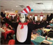 ?? GLENN GRIFFITH — MEDIANEWS GROUP ?? The Cat in the Hat celebrates the birthday of his creator at the Cohoes-Waterford Elks lodge Saturday.