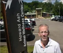  ?? Darrell Sapp/Post-Gazette ?? David Swisher, president and CEO of Animal Friends, outside the Howard Ash Animal Wellness Center in Ohio Township on July 5, 2017.