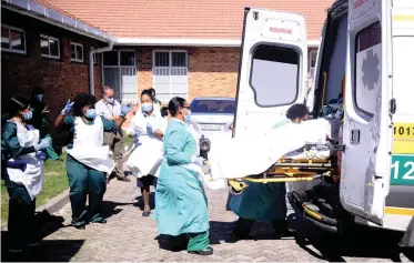  ??  ?? THE first Covid-19 patients were admitted to the Freesia Ward at Mitchells Plain District Hospital yesterday.