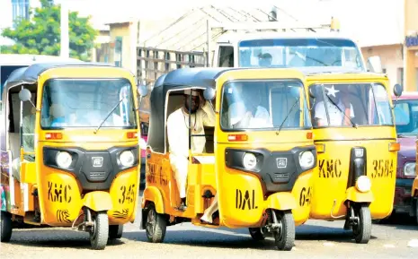  ??  ?? Some tricycles popularly known as Adaidaita Sahu