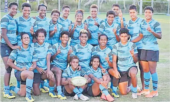  ?? Picture: FRU ?? Members of the Fijiana 7s squad after a training session in Brisbane as they prepare for the Oceania Sevens this weekend.