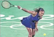  ?? AP PHOTO ?? It was a rollercoas­ter win for Serena Williams, who a day earlier had suffered her first ever Olympics women’s doubles loss.