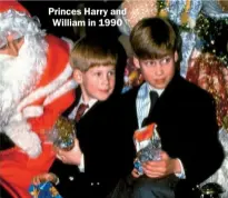  ??  ?? Princes Harry and William in 1990