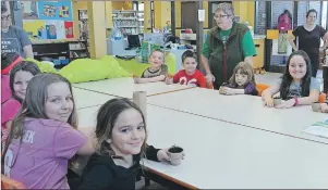  ?? DESIREE ANSTEY/TC MEDIA ?? Some of the children taking part in the gardening and agricultur­e program at Abram-Village Public Library were (from left) Danika Richard, 9; Gabrielle Gallant, 10; Jolene Gallant, 7; Alexa Richard, 5; Jessie Gallant, 5; Audric Gallant, 5; Leah...