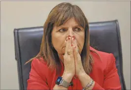  ?? NA ?? MIRADA. La ministra de Seguridad se expresó sobre el nuevo aniversari­o.