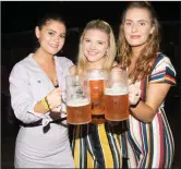  ??  ?? Edel Hanafin, Kayla O’Brien and Susan O’Donoghue having a ball at the OktoberFes­t